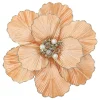 MAGNOLIA HEAD CORAL 9″ VELVET CH GLITTER EDGE & CLIP