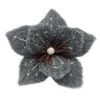 MAGNOLIA HEAD GRAY 7″ FELT FROSTED LOOK W/ CLIP