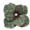 MAGNOLIA HEAD GREEN MOSS 6″ FELT FROSTED LOOK W/ CLIP