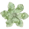 MAGNOLIA HEAD GREEN SAGE 10″ VELVET W/ SILVER GLITTER & CLIP