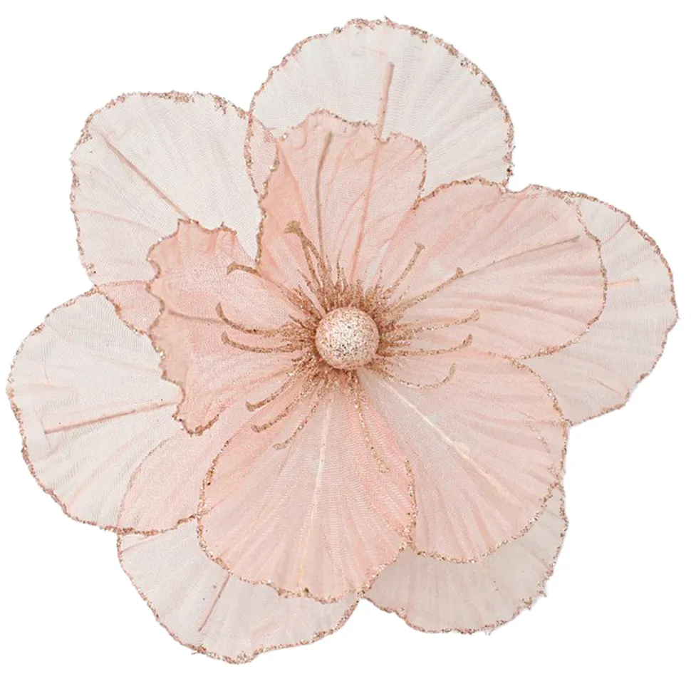 MAGNOLIA HEAD PINK 10.5″ SHEER W/ CLIP