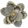 MAGNOLIA HEAD PLATINUM GRAY 8.5″ LEATHER CH GLITTER W/ CLIP
