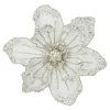 MAGNOLIA HEAD SILVER/PT 8.5″ GLITTER METALLIC W/ CLIP