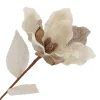 MAGNOLIA STEM BURLAP 28″ NATURAL/CREAM LEAF W/ PINE GLITTER