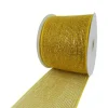 MESH RIBBON 4″ X 25 YDS GOLD LASER FULL SPARKLE
