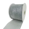MESH RIBBON 4″ X 25 YDS SILVER LASER FULL SPARKLE