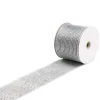 MESH RIBBON 4″ X 25 YDS SILVER DLX SPARKLE