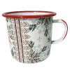 METAL ENAMEL MUG 4″ NORDIC SNOWFLAKES