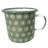 METAL ENAMEL MUG 4″ NORDIC SNOWFLAKES