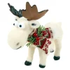 MOOSE W/ NORDIC SCARF & BERRIES 8″ WHT/GREEN/RED