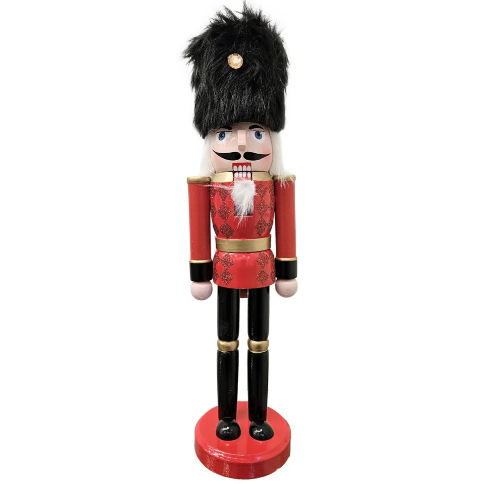 NUTCRACKER WOODEN STANDING 15″ LONDON SOLDIER FUR HAT