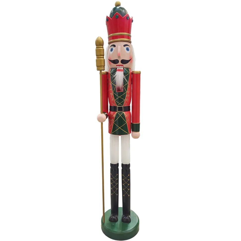 NUTCRACKER WOODEN STANDING 72″ RED