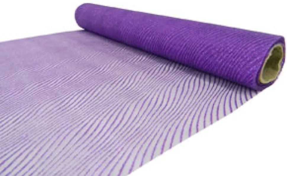 ORGANZA 14″ X 5 M PURPLE GLITTER