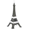 ORN BLACK/WHITE EIFFEL TOWER 5.7″ W/ GLTR.