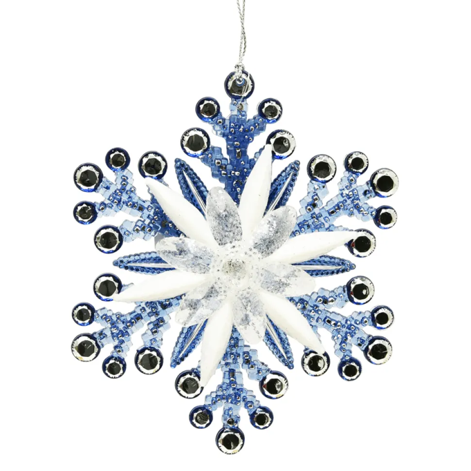ORN BLUE / NAVY SNOWFLAKE 5″