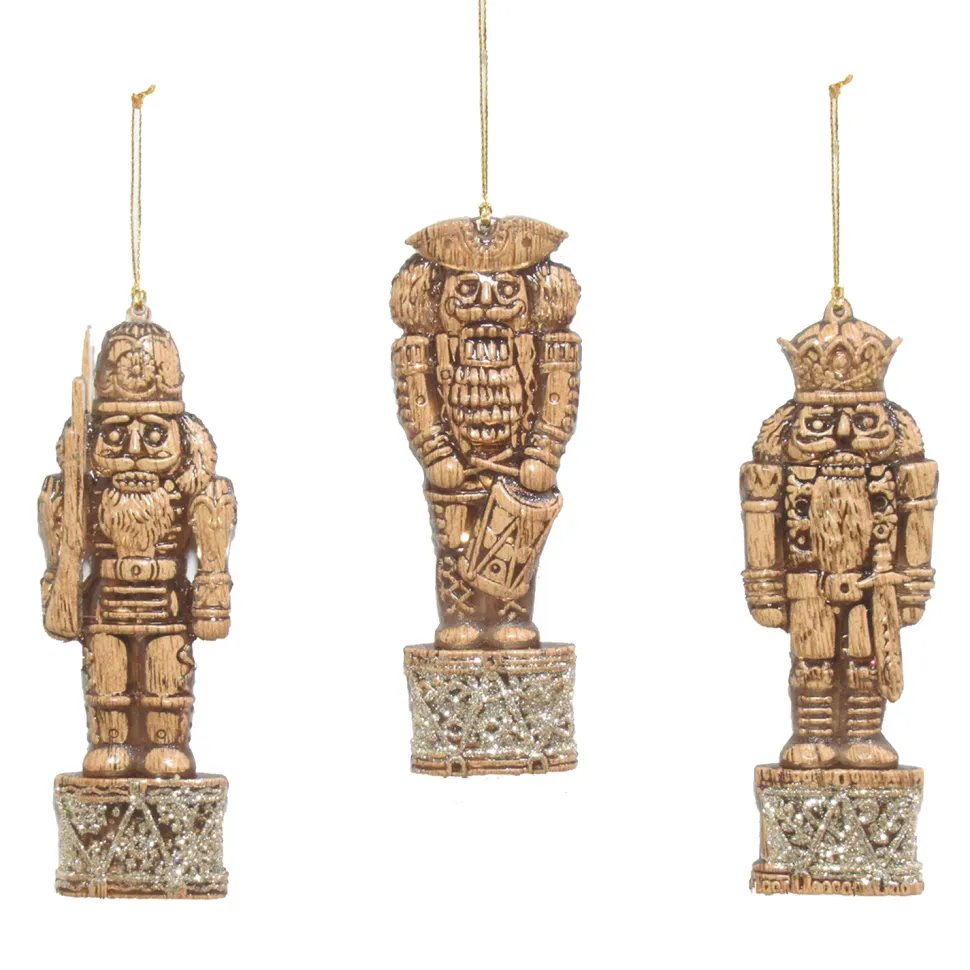 ORN BROWN SOLDIER W/ GOLD GLITTER 5″ 3 ASSTD.