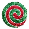 ORN CANDY SWIRL 6″ RED/GREEN SEQUINS