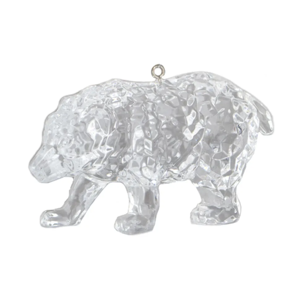 ORN CLEAR BEAR 4″ ACRYLIC
