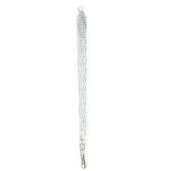 ORN CLEAR FROST ICICLE 9″ W/ GLTR.