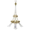 ORN CLEAR GOLD EIFFEL TOWER 4.5″ W/ GOLD GLTR.