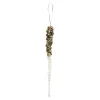 ORN CLEAR /GOLD ICICLE 9″ W/ GLITTER & BEADS