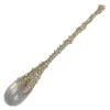 ORN CLEAR GOLD ICICLE DROP 10″ W/ CHAMP. GLITTER & SEQUINS