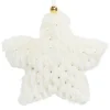 ORN FUR STAR 4.5″ IVORY/GOLD
