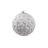 ORN GLASS BALL 3″ GRAY STONE W/ BUBBLE FINISH