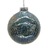 ORN GLASS BALL 4″ GREEN EMERALD SHINY ICED