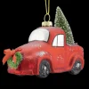 ORN GLASS CAR 4.5″ W/TREE AND WREATH