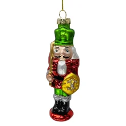 ORN GLASS NUTCRAKER 4.5″ RED/GREEN