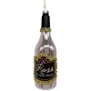ORN GLASS ROSE WINE BOTTLE 6″ PINK