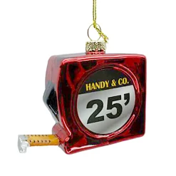 ORN GLASS TAPE MEASURE 3″ RED