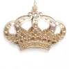 ORN GOLD CROWN 4.5″ BRUSHED MATT /SILVER W/ JEWEL
