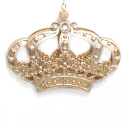ORN GOLD CROWN 4.5″ BRUSHED MATT /SILVER W/ JEWEL