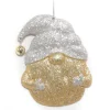 ORN GOLD/SILVER GNOME 5″ W/ BELL & GLITTER