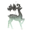 ORN MINT GREEN/FOREST GRN DEER 5.25″ W/ GLTR