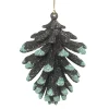 ORN MINT/DK FOREST GRN PINECONE 4″ 3-D W/ GLTR.