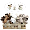 ORN PLUSH MOOSE, BEAR & MOUSE PLUSH 5″ CREAM/NATURAL 3 ASSTD.