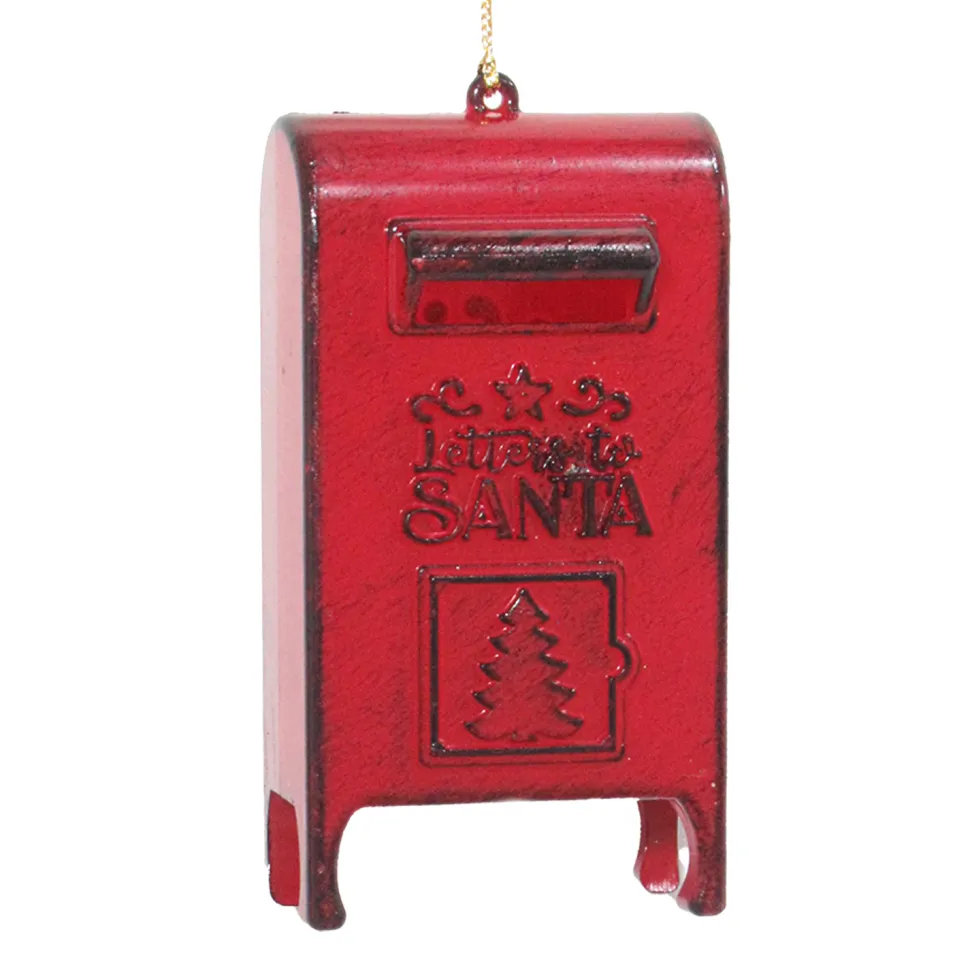 ORN RED MAIL BOX 4.25″ ANTIQUE FIN.
