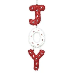 ORN RED/WHITE JOY 7.5″W/ GLTR.