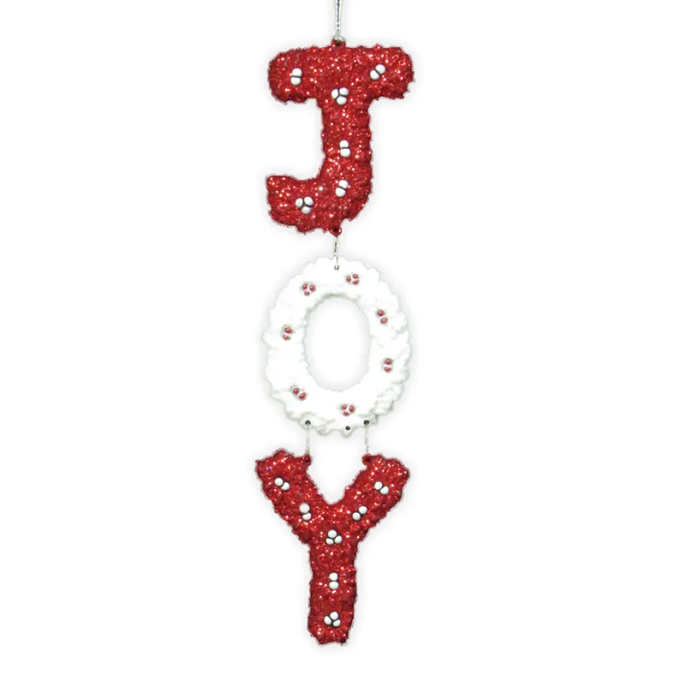 ORN RED/WHITE JOY 7.5″W/ GLTR.