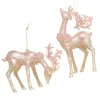 ORN ROSE GOLD DEER 3.25″ & 5.5″ 2 TONE GLTR. 2/S