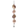 ORN ROSE GOLD/CLEAR ROUND 4PC JEWEL 7″ W/ BELL