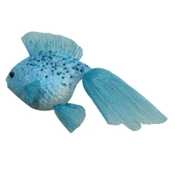 ORN SEA POLY FOAM FISH BLUE 7″X9.5″ W/ GLITTER & SEQUINS