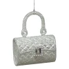 ORN SILVER PURSE 4.25″ W/ BRIGHT SLV. GLTR.