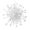 ORN WHITE STARBURST 7.5″ W/ WHITE GLTR