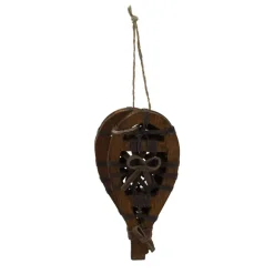 ORN WINTER WOODEN SNOWSHOE 5″ NATURAL