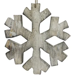 ORN WOODEN SNOWFLAKE 8″ BIRCH LOOK NATURAL COLOR