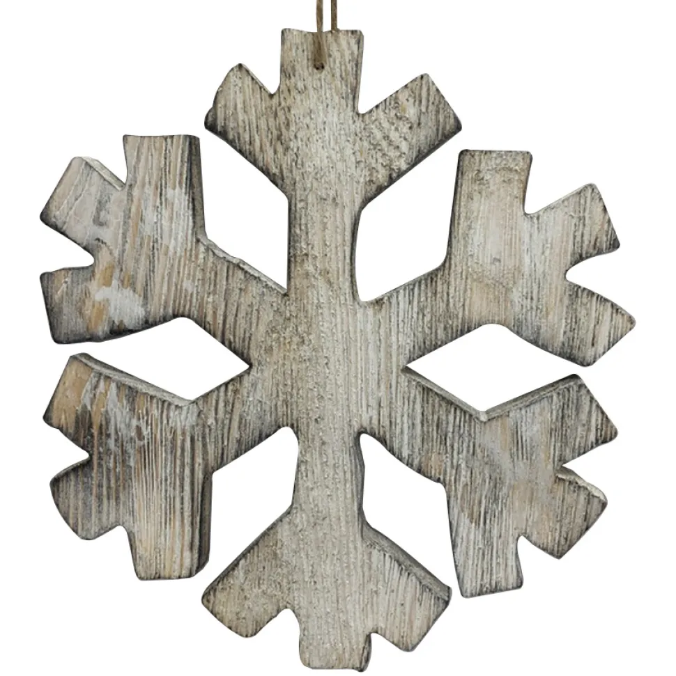 ORN WOODEN SNOWFLAKE 8″ BIRCH LOOK NATURAL COLOR